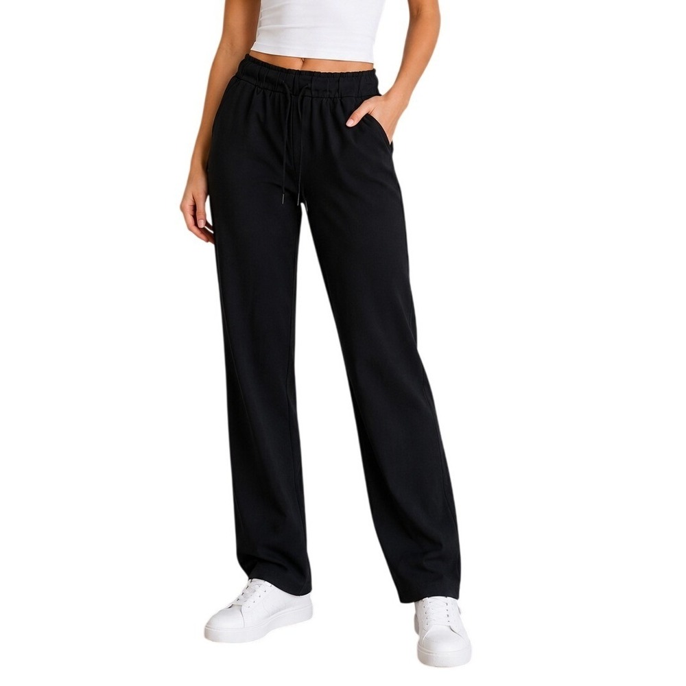 Lululemon Black Stretch High Rise Drawstring Sweatpants Women's 8
